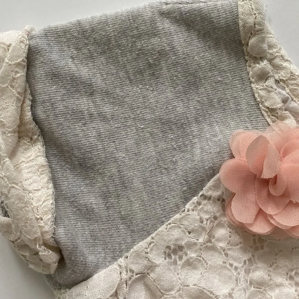 Vintage Oshkosh Dress Lace with Tulle Flowers Fully Lined with 💯 Cotton Slip 3T